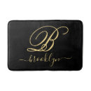 Search for elegant bath mats Black and gold