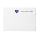 Search for navy blue wedding return address labels Initials