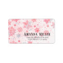 Search for pink snowflake return address labels Snowflakes
