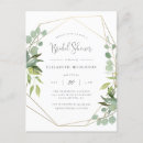 Search for eucalyptus geometric bridal shower invitations Foliage