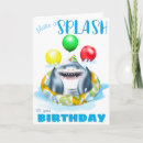 Search for shark birthday cards Pool party