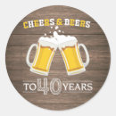 Search for 40 years stickers Cheers and beers