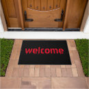 Search for scary halloween doormats Red