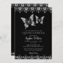 Search for black lace invitations Silver