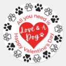 Search for valentine dog stickers Valentine's