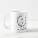 Search for monogram wreath mugs Elegant