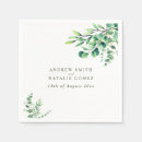 Search for greenery wedding napkins Botanical leaves