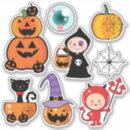 Search for little black cat stickers Jack o lantern