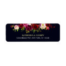 Search for navy floral return address labels Marsala