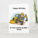 Search for builder birthday cards Digger