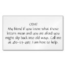 Search for alcoholism business cards Recovery