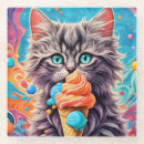 Search for funny cat coasters Colourful