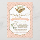 Search for tea party baby girl shower invitations Flowers