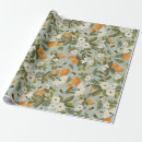 Search for vintage botanical wrapping paper Orange