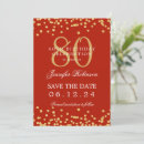 Search for red 80th birthday invitations Gold