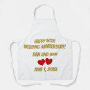 Search for 50th wedding anniversary aprons Gold