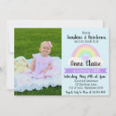 Search for pastel 1st birthday invitations Rainbow first birthday