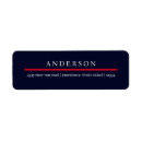 Search for red background return address labels Simple