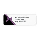 Search for purple ribbon return address labels Bow