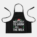Search for milk aprons Santa