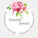 Search for floral bridal address stickers Pink