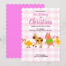Search for chicken birthday invitations Gingham