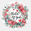 Search for floral heart wreath stickers Red