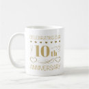 Search for tenth anniversary mugs Elegant