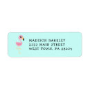 Search for cute flamingo return address labels Pink