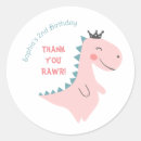 Search for girl dinosaur birthday stickers T rex