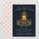 Search for under the stars birthday invitations Girl