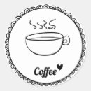 Search for black and white coffee stickers Minimalist