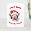 Search for funny pig christmas cards Santa claus