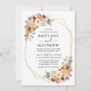 Search for burnt orange gold wedding invitations Watercolor floral