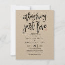 Search for nothing fancy just love wedding invitations Modern calligraphy