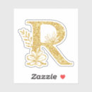 Search for initial r stickers Gold