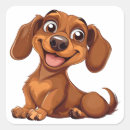 Search for dachshund cartoon stickers Cute