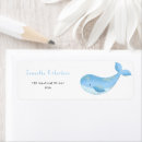 Search for blue whale return address labels Under the sea