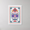 Search for sugar skull canvas prints Frida kahlo