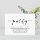 Search for eat drink and party invitations Black and white