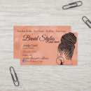 Search for hair braiding business cards Hairstylist
