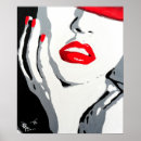 Search for black red pop art posters White