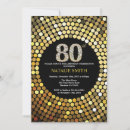 Search for black and gold 80th birthday invitations Adult birthday party