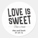 Search for love is sweet stickers Candy buffet
