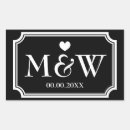 Search for monogrammed rectangle stickers Stylish