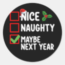 Search for naughty or nice stickers Xmas