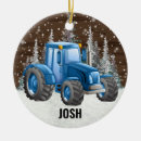 Search for tractor christmas tree decorations Blue