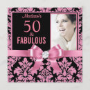 Search for hot pink glitter invitations Fifty and fabulous