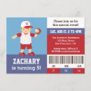 Search for baseball ticket birthday invitations Boy