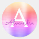 Search for pink monogrammed stickers Girly